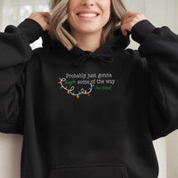 Humorous Christmas Holiday Hoodie, Jingle Some of the Way I'm Tired Hoodie, Tired Mom Dad Christmas Sweatshirt, Comfy Holiday Present Pullover