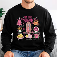 Tamales Holiday Graphic Crewneck, Tis the Season Mexican Food Sweatshirt, Feliz Navidad Mexican Christmas Pullover, Latina Xmas Sweater