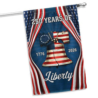 250 Years of Liberty Garden Flag | Betsy Ross 1776-2026 Commemorative Design | Double-Sided Polyester | American Patriotic Decor Gift