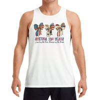 America 250 Years Patriotic Bow Tank Top | Coquette Red White Blue Bow Design | Soft Breathable Unisex Fit | 4th of July Gift for Her