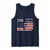 Patriotic 250 Years of Freedom Tank Top | USA Flag Statue of Liberty Graphic | Premium Lightweight Breathable Fabric | 250th America Anniversary Gift for Men Women