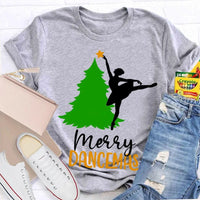 Festive Ballet Dancer Christmas T-Shirt, Merry Dancemas Ballerina Shirt, Adorable Holiday Dance Studio Tee, Xmas Nutcracker Dancer Present