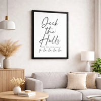 Deck the Halls Not Family Canvas Print, Humorous Christmas Canvas Wall Art, Sarcastic Xmas Canvas Poster, Holiday Quote Home Decor Wall Art