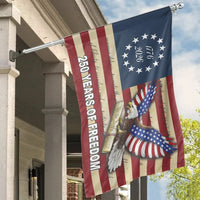 USA 250 Years of Freedom House Flag | Patriotic 1776-2026 America Semiquincentennial Eagle Design | Double-Sided Premium Weather-Resistant Polyester | Patriotic Outdoor Decor Gift