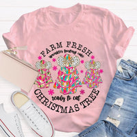 Farm Fresh Holiday Baker Shirt, Christmas Tree Frosting Cake T-Shirt, Humorous Little Debbie Snack Cake Graphic Tee, Christmas Foodie Top