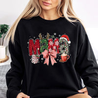Festive Cheetah Print Holiday Pullover, Christmas Mama Leopard Sweatshirt, Adorable Winter Mother Sweater, Christmas Morning Mama Crewneck