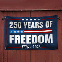 250 Years Of Freedom 1776-2026 House Flag | Double-Sided Patriotic Design | Weather-Resistant Polyester | 4th Of July Commemorative Gift
