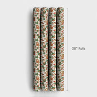 Watercolor Elf Holiday Gift Wrap, Santa Elves Village Christmas Wrapping Paper, Whimsical Winter Wonderland Wrapping Paper, Xmas Gift Wrap