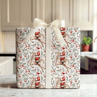 Equestrian Christmas Gift Wrap, Santa Riding Horse Wrapping Paper, Watercolor Rustic Holiday Wrapping Paper, Country Horse Lover Gift Wrap