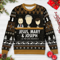 Humorous Line of Duty Holiday Sweater, Jesus Mary Joseph Wee Donkey Ugly Christmas Sweatshirt, British Comedy Christmas Sweatshirt
