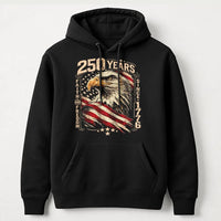 250 Years of Freedom Hoodie | Vintage Eagle & American Flag Graphic | Premium Cotton Blend | Unisex USA Patriot Gift for 2026