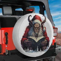 Dark Christmas Folklore Tire Cover, Krampus Santa Spare Tire Cover, Creepy Holiday Horror Tire Cover, Gothic Winter Truck SUV Present