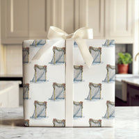 Watercolor Hockey Goal Net Gift Wrap, Christmas Hockey Wrapping Paper, Winter Sports Holiday Wrapping Paper, Ice Hockey Fan Xmas Gift Wrap