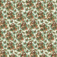 Slow and Mistletoe Holiday Gift Wrap, Adorable Sloth Christmas Wrapping Paper, Humorous Animal Xmas Wrapping Paper, Winter Holiday Gift Wrap Roll