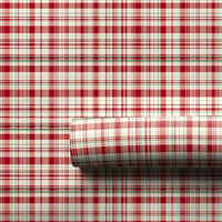 Traditional Red Green Tartan Gift Wrap, Christmas Plaid Wrapping Paper, Classic Vintage Holiday Wrapping Paper, Rustic Winter Gift Wrap