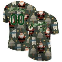 Personalized Name and Number Performance Tee, Custom Christmas Sports Jersey T-Shirt, Holiday Athletic Shirt, Christmas Fan Present
