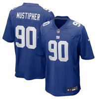 New York Giants PJ Mustipher Royal Team Game Jersey