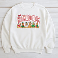 Doodle Dog Holiday Crewneck, Reindoodle Goldendoodle Christmas Sweatshirt, Christmas Dog Mom Sweater, Retro Dog Pullover, Dog Lover Present