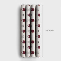 Casual Maroon Polo Santa Gift Wrap, Jolly Santa Claus Wrapping Paper, Modern Christmas Wrapping Paper, Humorous Holiday Gift Wrapping Paper
