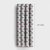 Blue Watercolor Christmas Gift Wrap, Baseball Santa Wrapping Paper, Baseball Bat Santa Wrapping Paper, Sporty Holiday Gift Wrap, Xmas Paper