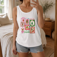 Gingerbread Reindeer Holiday Sleeveless Shirt, Tis the Season Christmas Tank Top, Adorable Festive Top, Holiday Season Present for Her