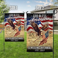 God Bless America Garden Flag | 1776-2026 Semiquincentennial 250 Years | Double-Sided Patriotic Eagle Flag | Weather-Resistant Outdoor Decor