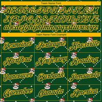 Personalized Name Number Holiday Pullover, Custom Christmas Dog Santa Hoodie, 3D Green Gold Xmas Sweatshirt, Dog Lover Present Hoodie