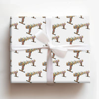 Balance Beam Holiday Gift Wrap, Gymnastics Christmas Wrapping Paper, Gymnast Sports Theme Wrapping Paper, Coach Team Present Wrap Roll