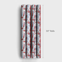 Kayaking Santa Christmas Gift Wrap, Rowing Santa Wrapping Paper, Boating Holiday Wrapping Paper, Water Sports Nautical Xmas Gift Wrap