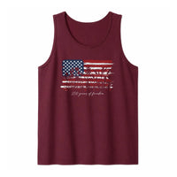 250 Years of Freedom Tank Top | American Flag Wildflower Art Design | Soft Breathable Unisex Fit | Patriotic Fourth of July Gift