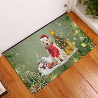 Golden Retriever Welcome Mat, Golden Retriever Christmas Doormat, Golden Retriever Floor Mat, Dog Lover Holiday Entrance Rug, Winter Present