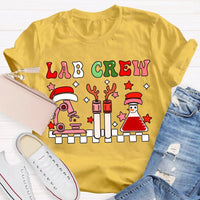 Festive Laboratory Tech Holiday Shirt, Christmas Lab Crew Science T-Shirt, Chemist Biology Xmas Tee, Science Lover Present