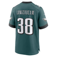 Philadelphia Eagles Robert Longerbeam Midnight Green Team Game Jersey