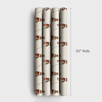 Vintage Angler Christmas Gift Wrap, Fishing Santa Claus Wrapping Paper, Fisherman Holiday Wrapping Paper, Outdoor Sportsman Present Packaging