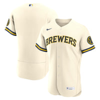 Milwaukee Brewers Cream Home Authentic Jersey