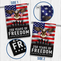 Patriotic Eagle Garden Flag 250 Years of Freedom | Betsy Ross 1776-2026 Anniversary | Double-Sided Premium Polyester | Veterans & Military Tribute Gift