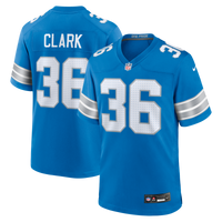 Detroit Lions Chuck Clark Nike Blue Team Game Jersey