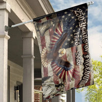 250 Years of Freedom House Flag | Eagle Liberty Bell Statue of Liberty Art | Premium Weather-Resistant Polyester | Patriotic Gift for History Lovers