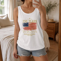 American Flag Tank Top | 250 Years We the People Semiquincentennial 1776-2026 | Soft Breathable Unisex Top | Patriotic Gift for History Fans