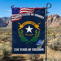 Nevada State Flag Garden Flag | 250 Years of Freedom Commemorative | Double-Sided Polyester | Patriotic Outdoor Decor for Nevada Residents