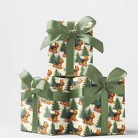 Adorable Yorkshire Terrier Gift Wrap, Skiing Yorkie Christmas Wrapping Paper, Holiday Dog Lover Wrapping Paper, Winter Pet Present Wrap Paper