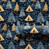 Christmas Tent and Tree Gift Wrap, Winter Camping Wrapping Paper, Rustic Holiday Wrapping Paper, Outdoorsy Present Wrap, Cabin Gift Wrap