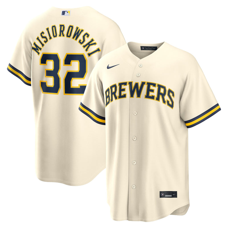 Milwaukee Brewers Jacob Misiorowski Cream Home Replica Jersey