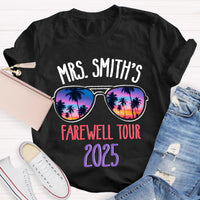 Personalized Name Farewell Tour Retirement Teacher T-Shirt