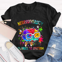Neurodiversity Celebrate The Spectrum Teacher T-Shirt