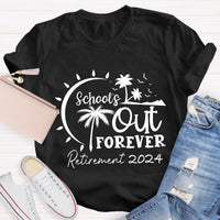 Personalized Retirement Time School's Out Forever T-Shirt
