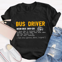 Bus Driver Definition Teacher T-Shirt
