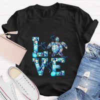 Blue Love For Sea TurtleT-Shirt