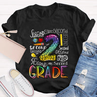 Personalized Grade Leopard 2nd Grade Teacher T-Shirt