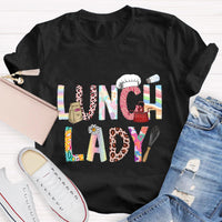 Lunch Lady Flower Teacher T-Shirt
